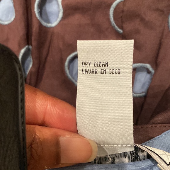 Brown summer dress with pale blue underskirt - Picture 8 of 8